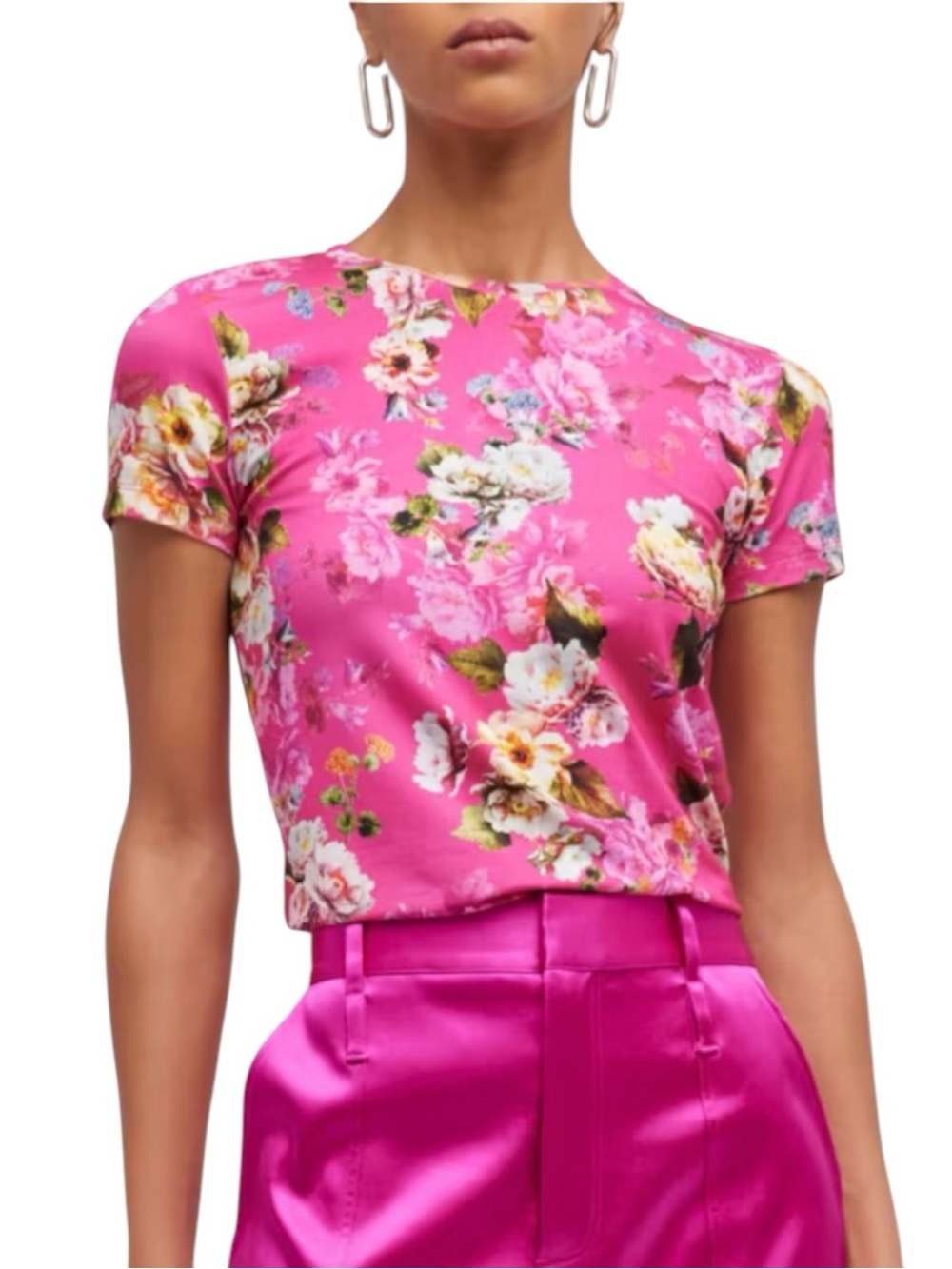 L’Agence Ressi Floral Short Sleeve Tee